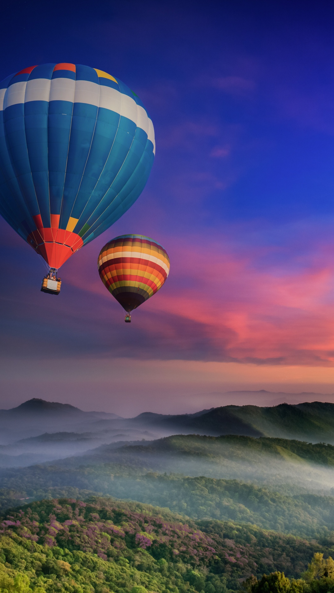 Hot air balloons 4K Wallpaper, Doi Inthanon National Park